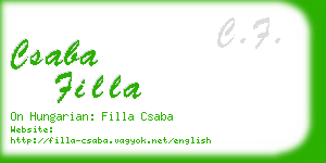 csaba filla business card